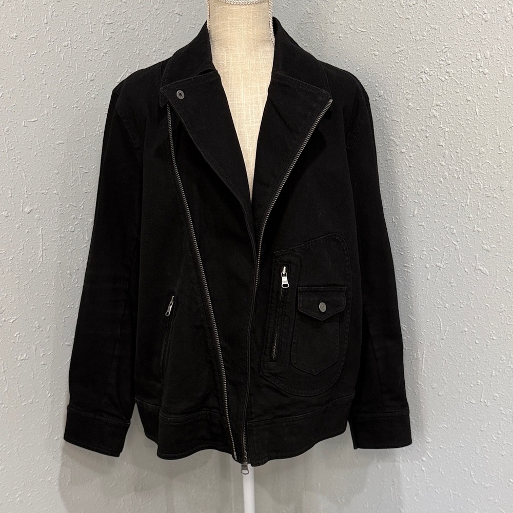 Ralph Lauren Black Moto Jacket Size 1X‎